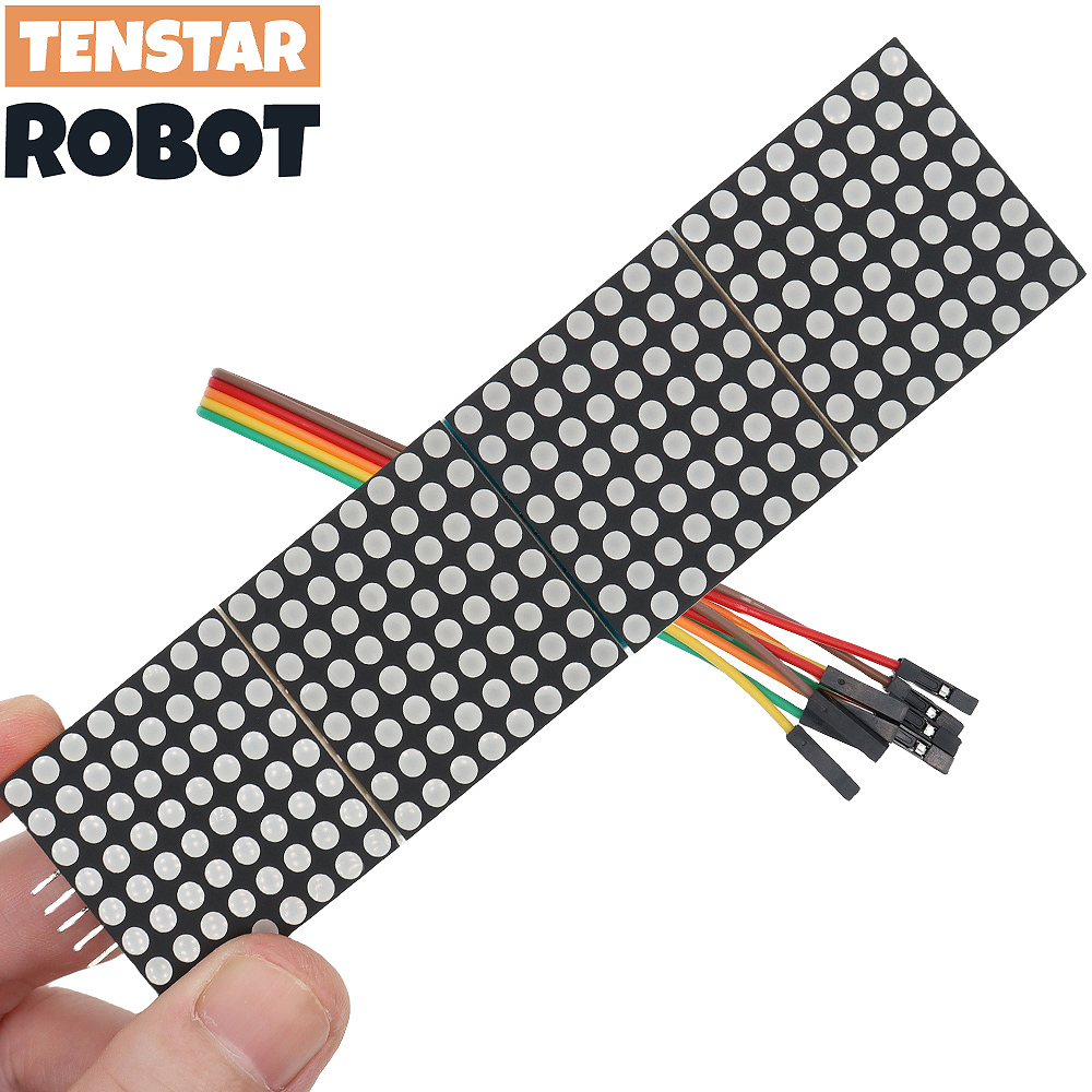 Line Follower Robot - وحدة تحكم دقيقة MAX7219 Dot Matrix