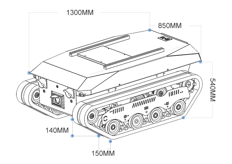 شاسيه شاحنة نقل زاحفة بقدرة عل - مراجعة Tracked Robot Chassis وسعره