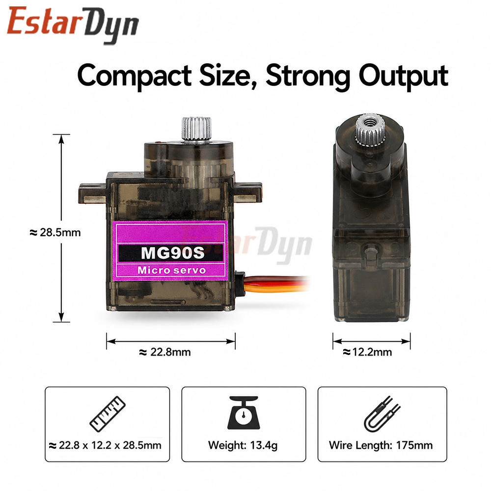 سيرفو رقمي عالي السرعة Estardy - مراجعة Sg90 Servo وسعره