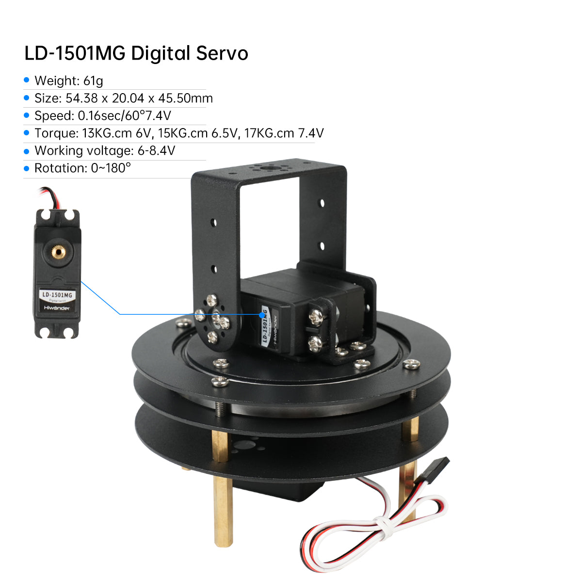 مجموعة أدوات مؤازرة رقمية Hiwo - مراجعة Pan Tilt Bracket وسعره