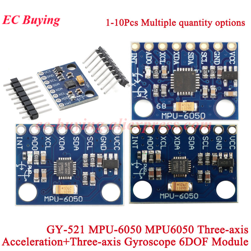 1-10 قطعة GY-521 MPU-6050 MPU6 - مراجعة Accelerometer Mpu6050 وسعره