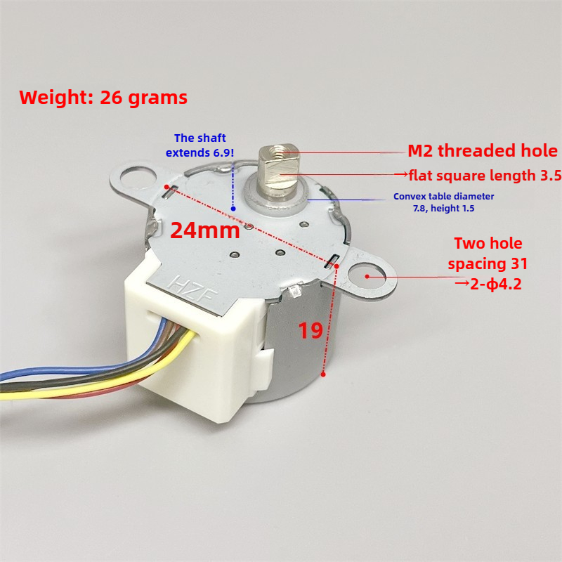 24BYJ48 تيار مستمر 5 فولت محرك - مراجعة Geared Motor وسعره