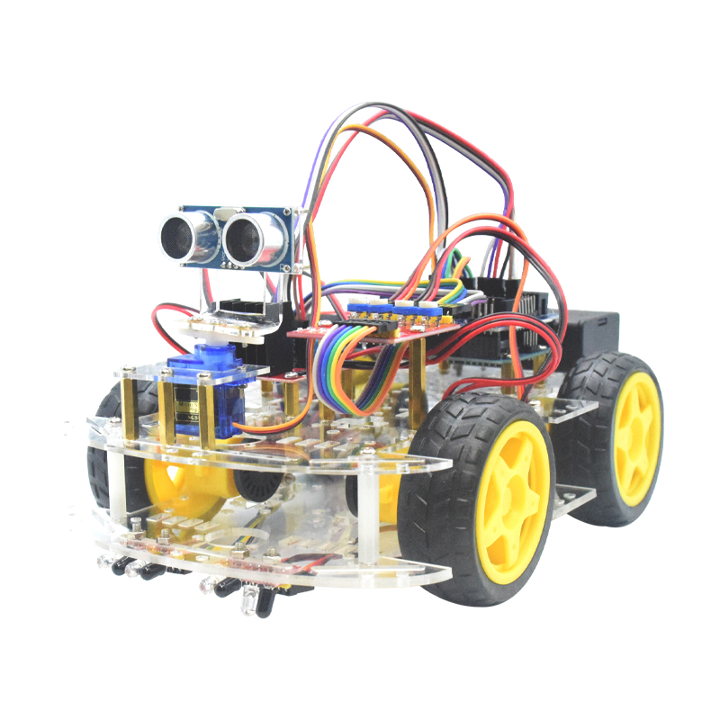 طقم هيكل السيارة الروبوتية الذ - مراجعة Microbit Robot وسعره
