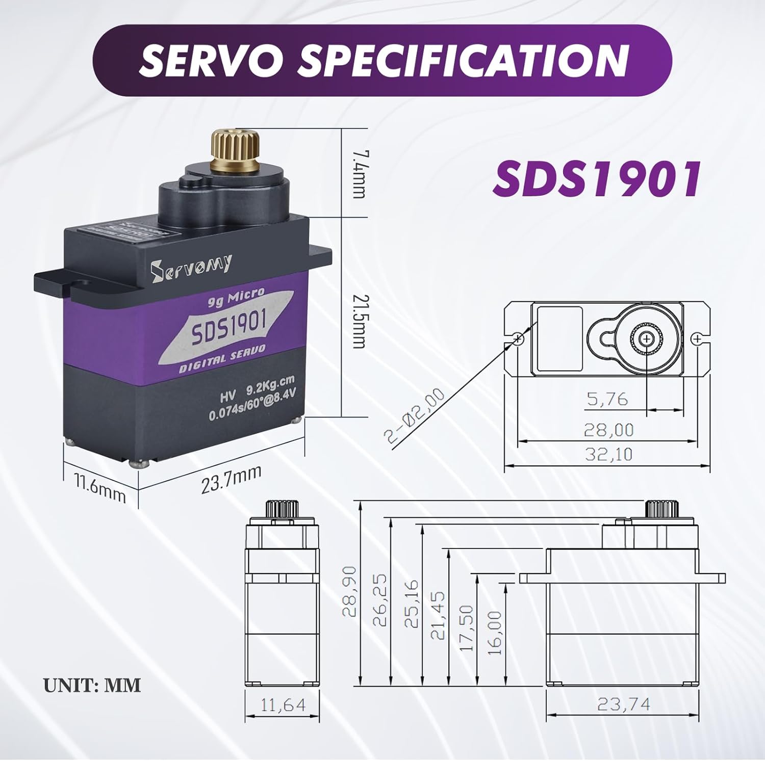 SERVOMY-SDS1901 Digital 9G Mic - مراجعة Arduino Robot وسعره
