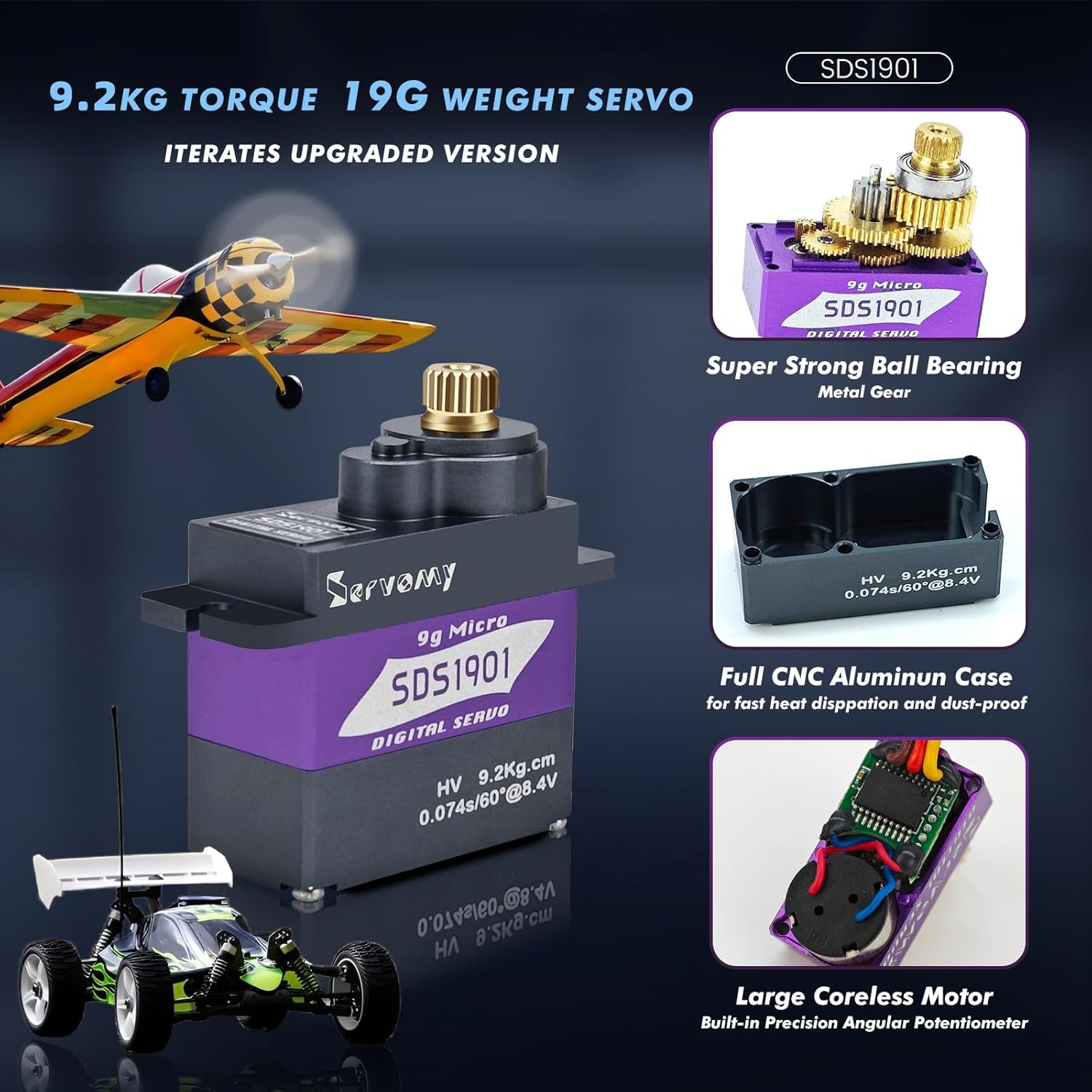 SERVOMY-SDS1901 Digital 9G Mic - مراجعة Arduino Robot وسعره